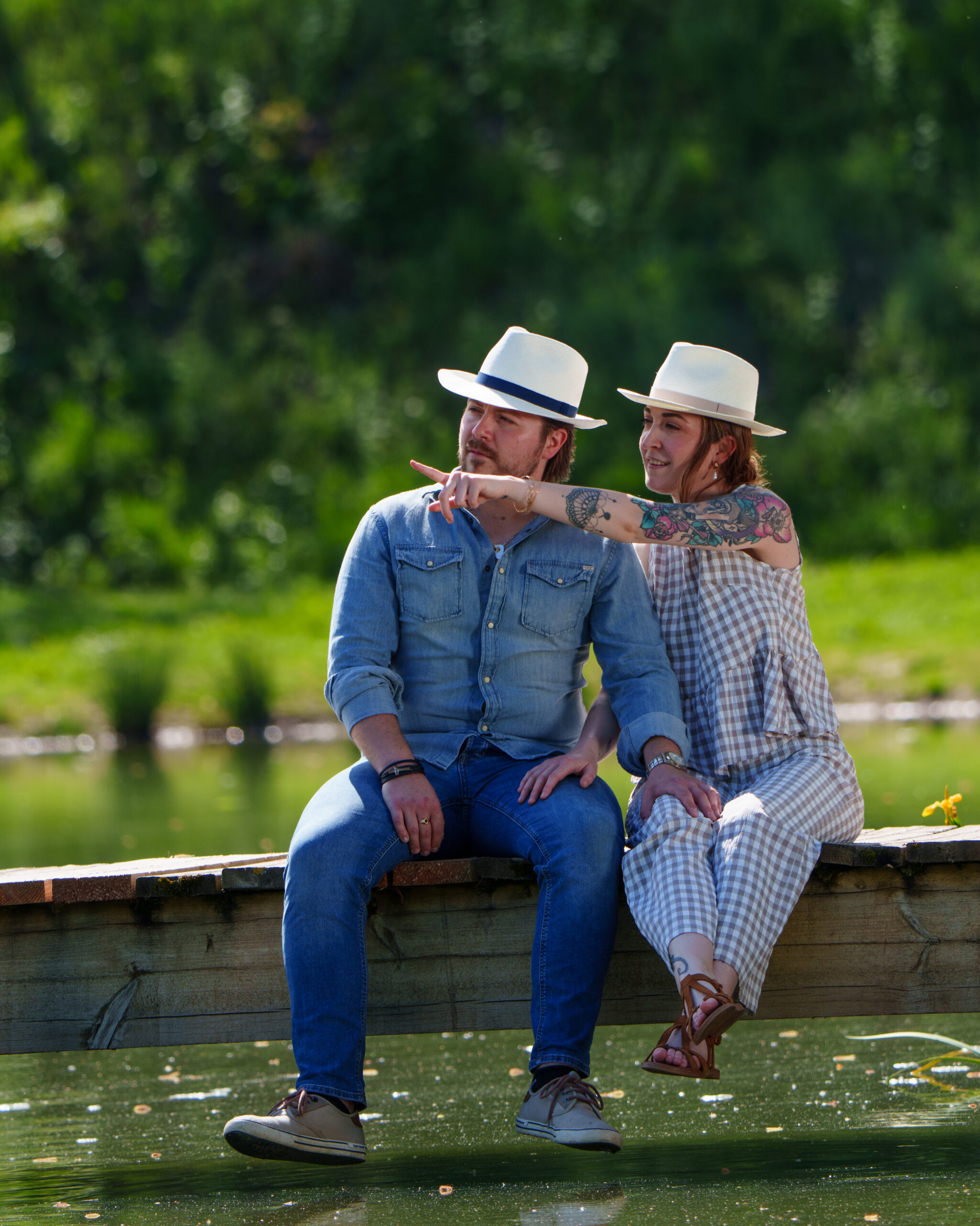 Chapeaux de paille de la marque MontCapel, modèles French connection et l'italien.